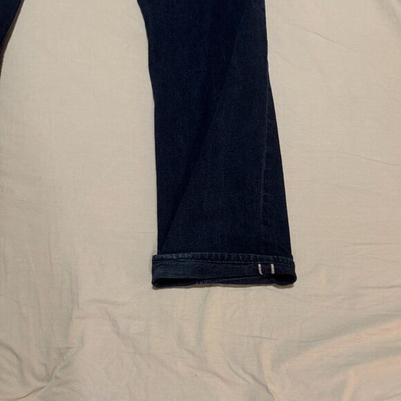 Gustin Men’s Raw Selvedge Denim Jeans - Dark Wash, Button Fly, Size 40x32 - Picture 3 of 11